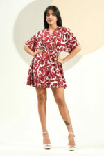 ZAHRA WRAP MINI DRESS - Image 4