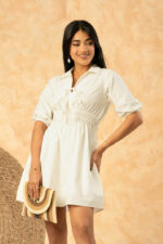 DOVIE WHITE MINI DRESS
