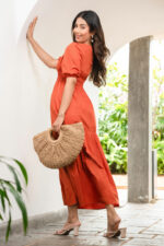 IMARA MUD ORANGE MAXI DRESS - Image 3