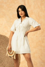 DOVIE WHITE MINI DRESS - Image 2