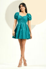 SERRA GREEN MINI DRESS - Image 4