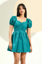 SERRA GREEN MINI DRESS - Image 3