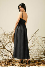 VIOLA BLACK MAXI DRESS - Image 4